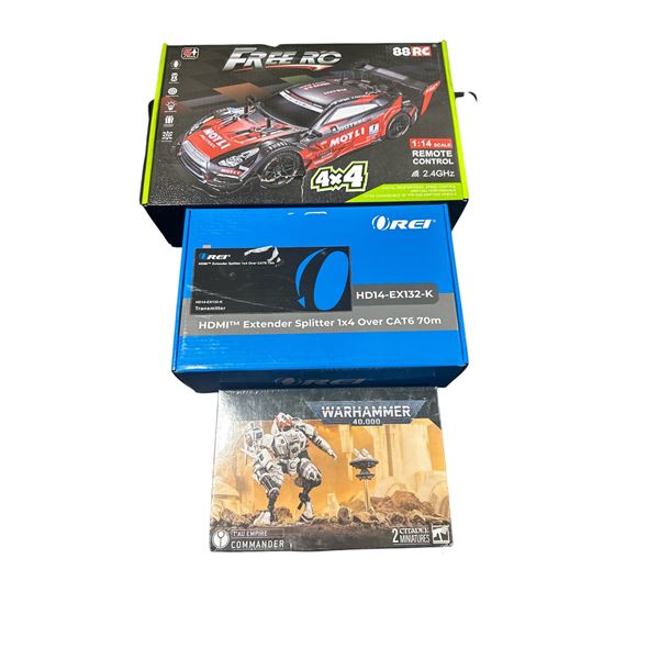 Lot of 3 (HDMI Splitter, Warhammer Figurine, RC Car)