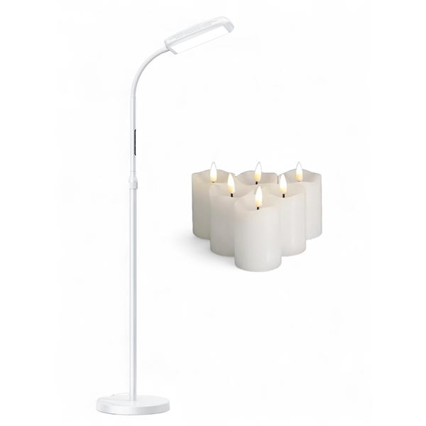 Lot of 2 BNIB (LED Flameless Candle, Mediacous Light Therapy Lamp)