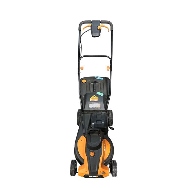Workx Electric Mower w Two Batteries and Charger (WG744) - Tested & Working