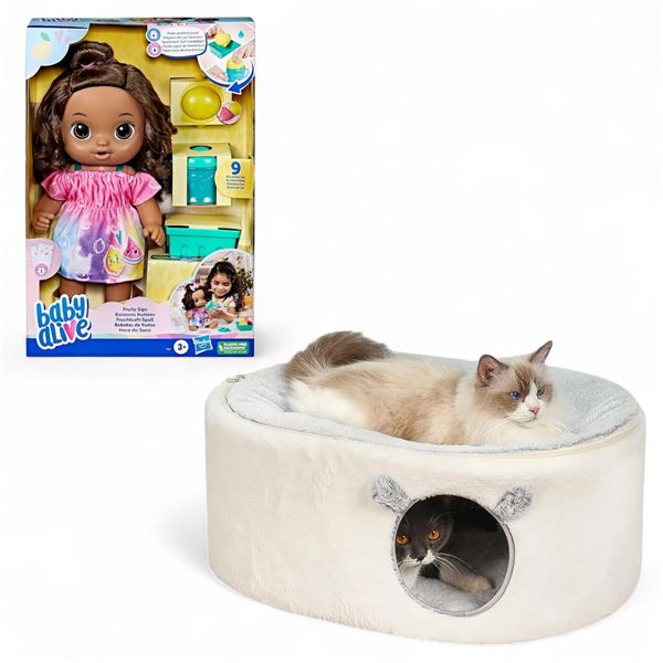 Group of 2x - New Baby Alive & Sunhoo Cat/Puppy Bed