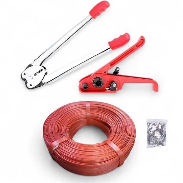 New Heavy Duty Steel Strapping Tool & Plastic Strapping Roll