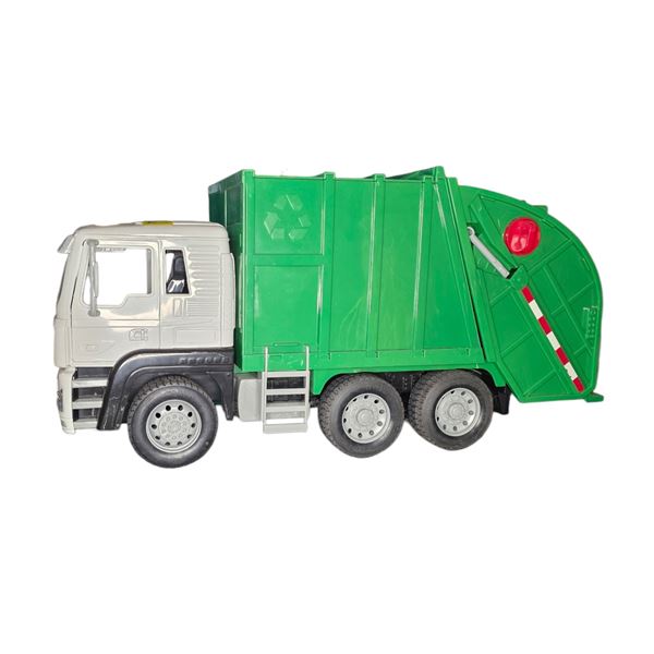 Plastic Garbage / Recycling Truck Toy - Green & White
