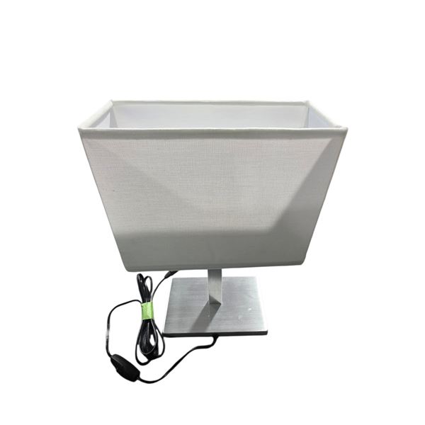 Shelf Lot of Metal Frame w/White Shade Table Lamps