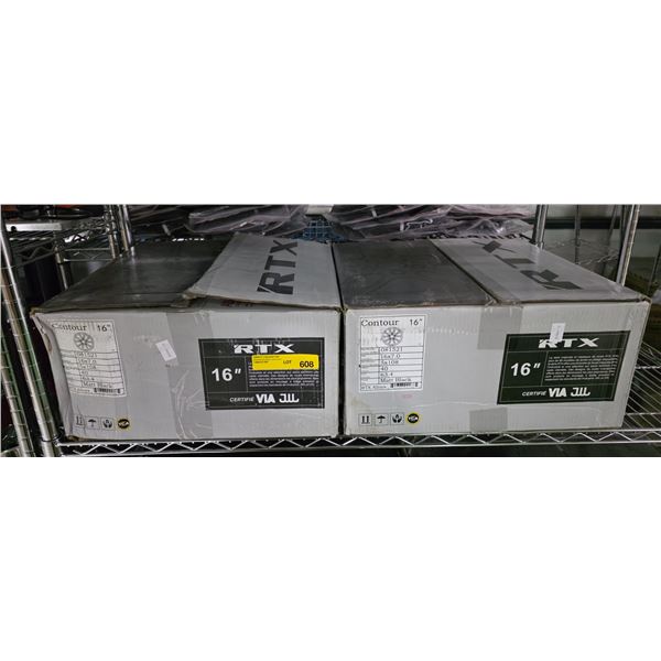 Group of 2x RTX Contour 16" Alloy Wheel (16x7.0, 5x108, Matte Black)