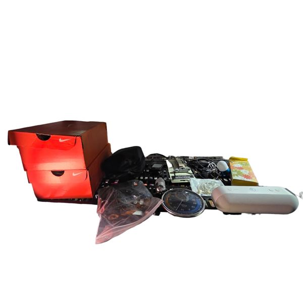 Group of Misc - 2x Pair of Shoes, Old iPhones, Blackberry, Beats Speaker, Electronics, Etc.