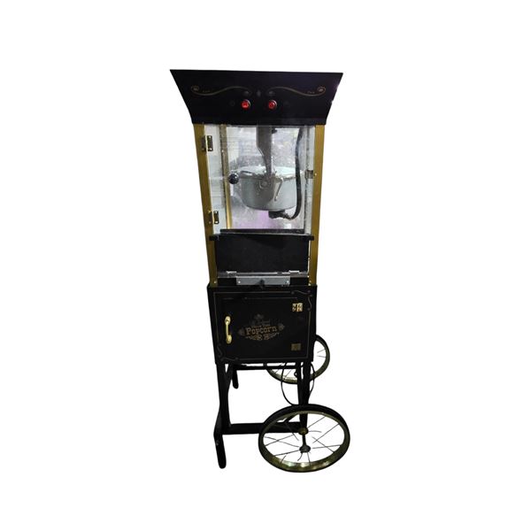 Old Fashioned Style Popcorn Machine Cart with Kettle