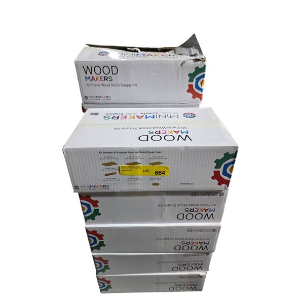 BNIB MiniMakers Wood Makers 30-Piece Wood Stock Supply Kits (Multiple Boxes)