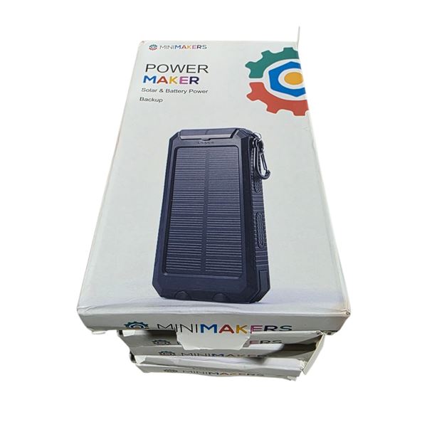 Group of 6 BNIB Power Maker Solar & Battery Power Backup