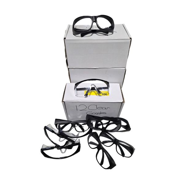 Large Group of Clear Goggles