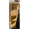 Image 2 : Vintage Painted Cabinet Style Floor Clock with Storage Shelf