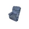 Image 1 : Upholstered Recliner Armchair - Blue Fabric