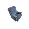 Image 2 : Upholstered Recliner Armchair - Blue Fabric