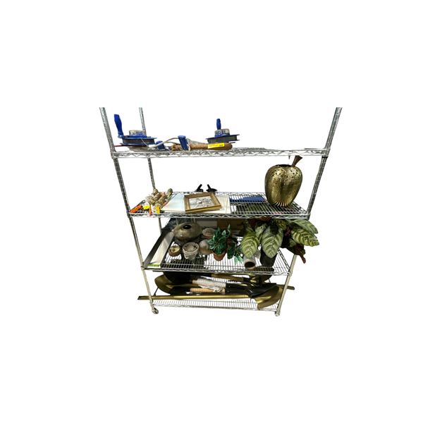 Large Group of Assorted Household & Garden Items Including Wire Reels, Brass Valves, Framed Photo, A