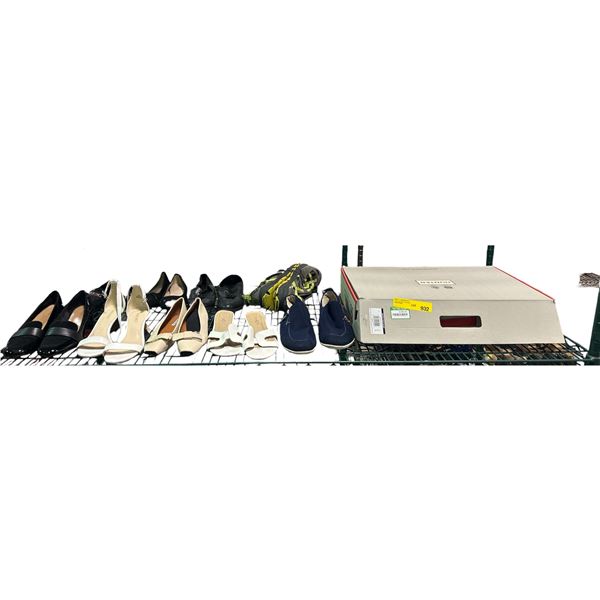 Shelf lot of Various Shoes - Hunter Boots, Nine West, Andrew Geller, Etc.