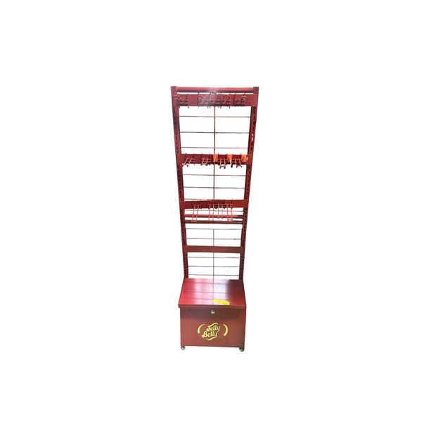 Jelly Belly Branded Retail Display Rack with Storage Base