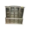 Image 1 : Large Painted China Cabinet / Display Hutch with Glass Doors Approx. 6' x 17.5" D x 78.5" H