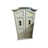 Image 1 : Painted Two-Door Armoire Cabinet with Lower Drawers