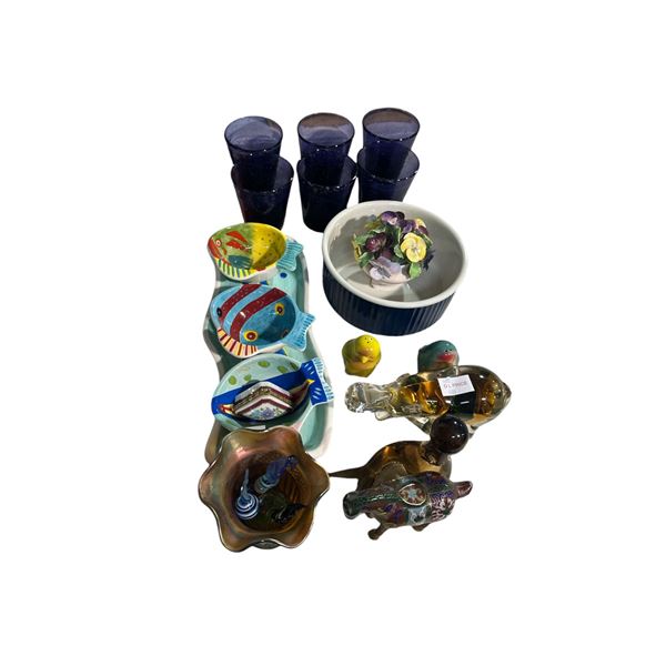 Assorted Decorative Glassware, Art Glass & Ceramic Serving Pieces