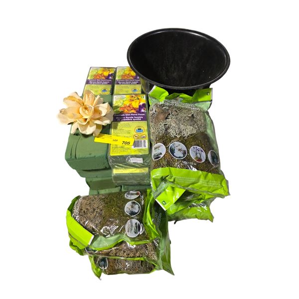 Large group of New Gardening Supplies - includes Premium Wet Floral Foams, Preserved Moss & Large Pl