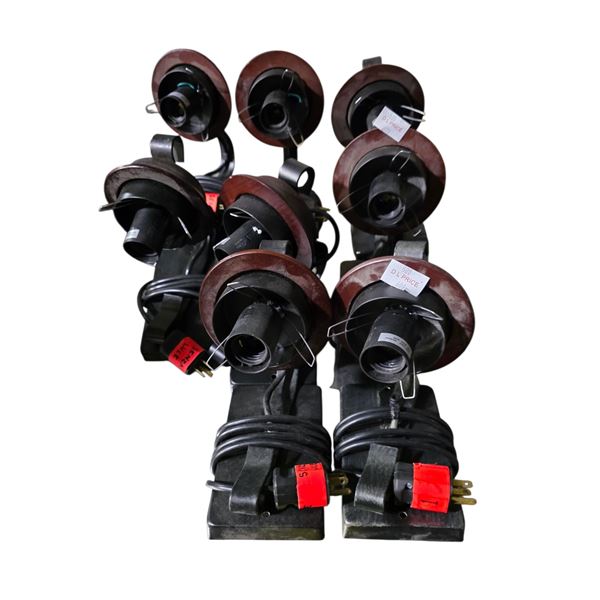 Group of approx. 8 Assorted Black & Brown Wall Sconces