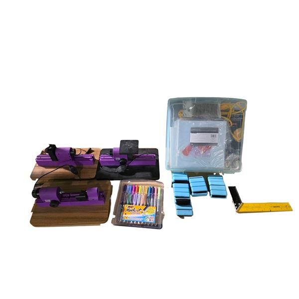 Group of Kid WoodWorking Crafting DIY & String Art Set - includes 3 Carpentry Tool Mini Machine R.V.