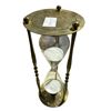 Image 2 : Vintage Gruen Anniversary Clock Glass Dome & Brass Hourglass Sand Timer