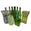 Image 3 : Group of Vintage Green Glass Items - includes Wine Bottles, Vases & More (approx. 12 pcs)