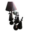 Image 1 : Group of 5 Table Lamps - includes a Set of 3 Black Bluetooth Charger Stand Desk Lamps & Vintage Repr