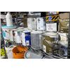 Image 4 : Shelf full of assorted Paints, Various Tools & Supplies - includes Stainless Steel Sink/Ropes/Drywal