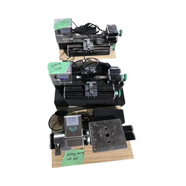 Group of 2 Mini Makers Mini Woodturning Lathe Machine & 1 Sanding Machine - Tested - Working Conditi