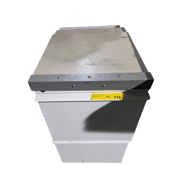 White Metal Office 2-Drawers Filing Cabinet - approx. 28" H (Used)