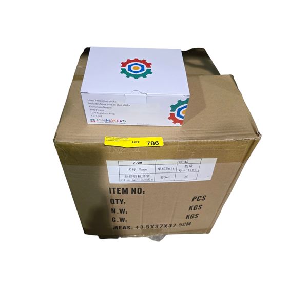 BNIB Box of approx. 30-pcs Mini Makers 7mm Hot Glue w/ Stand