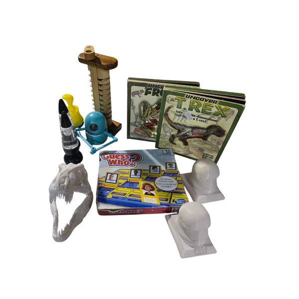 Group of Educational & Kid Game Set - includes 2 Uncover 3D Interactive Books/ Guess Who Board Game/