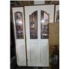 Image 3 : Movie Set Dec Decorative Exterior Entry Door Glass Panels & Full Length Mirror