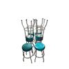 Image 1 : Group of 10 Teal Bar Chairs