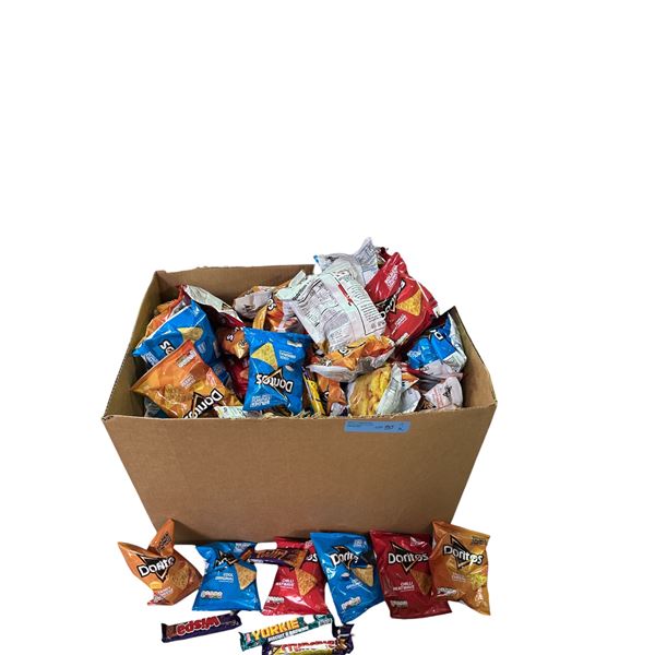 Box of Various Chips - Doritos Various Flavored Ranch, Cheese, Etc.