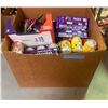Image 2 : Box of Various Chocolate/Pop - Barr Soda, Quality Street Bar, Dairy Milk Bars,