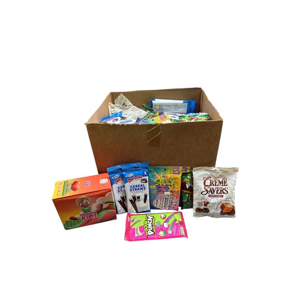 Box of Various Candy - Sour Punch Filled Straws, Cereal Straws, Creme Savers, Bubblegum Kids, Etc.