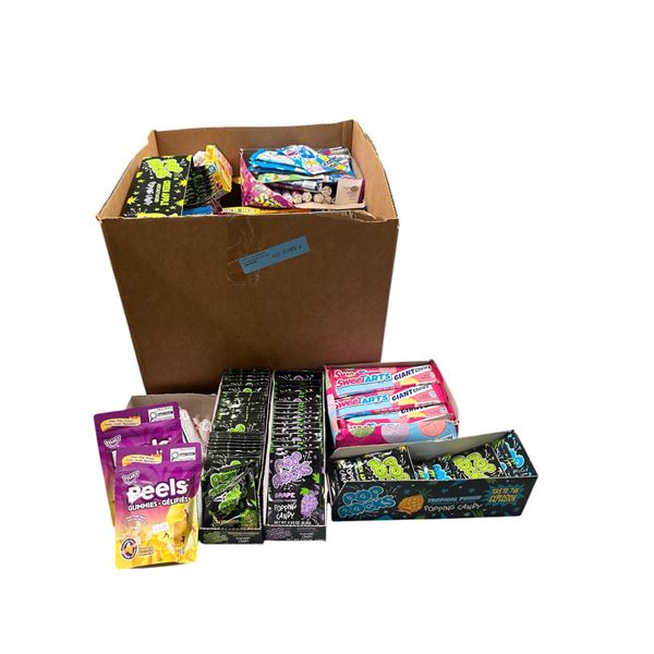 Box of Various Candy - Pop Rocks, Love Hearts, Pop Rock Dip, Etc.