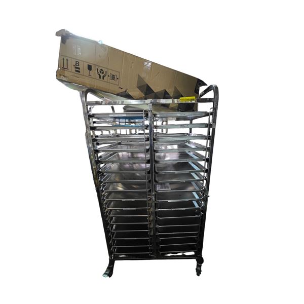 Restaurant Equipment Stainless Steel Serving Tray Rack - approx. 3ft x 70" H