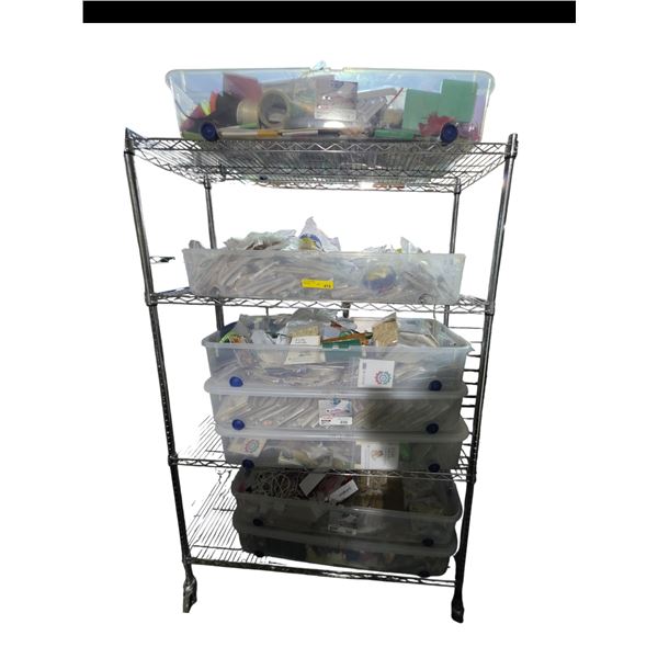 Shelf Lot of Misc. DIY Wood Crafting Kit & Supplies - includes NEW Fun Makers Builders Kits, Pumps &