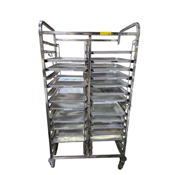 Restaurant Equipment Stainless Steel Serving Tray Rack - approx. 3ft x 70" H