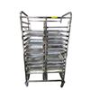 Image 1 : Restaurant Equipment Stainless Steel Serving Tray Rack - approx. 3ft x 70" H