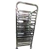 Image 3 : Restaurant Equipment Stainless Steel Serving Tray Rack - approx. 3ft x 70" H