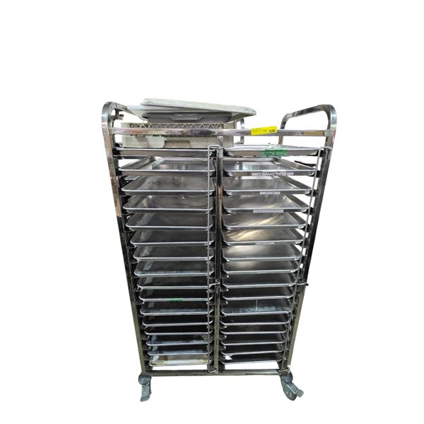 Restaurant Equipment Stainless Steel Serving Tray Rack - approx. 3ft x 70" H