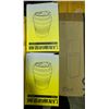 Image 3 : NEW BNIB - Set of 2 Yellow 400ml Glass Water Bottle Cups, Soap Dish & Travel Mouthwash Cup
