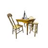 Image 2 : Vintage Farmhouse Rectangular Dining Set - includes Table, 2 Chairs & 1 Stool (includes content)