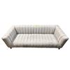 Image 1 : Luxurious 3-Seat Grey Fabric Sofa - Like NEW (approx. 79" L)