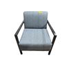 Image 1 : Seville Accent Lounge Blue Chair & Black Metal Frame - Cushion is included (like NEW)