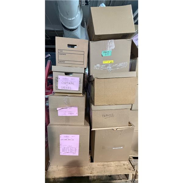 Movie Set Dec Pallet - includes Curtains, Wall Decors, Coffee Maker, Jugs & More